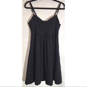 Converse navy pinstripe skater dress Small